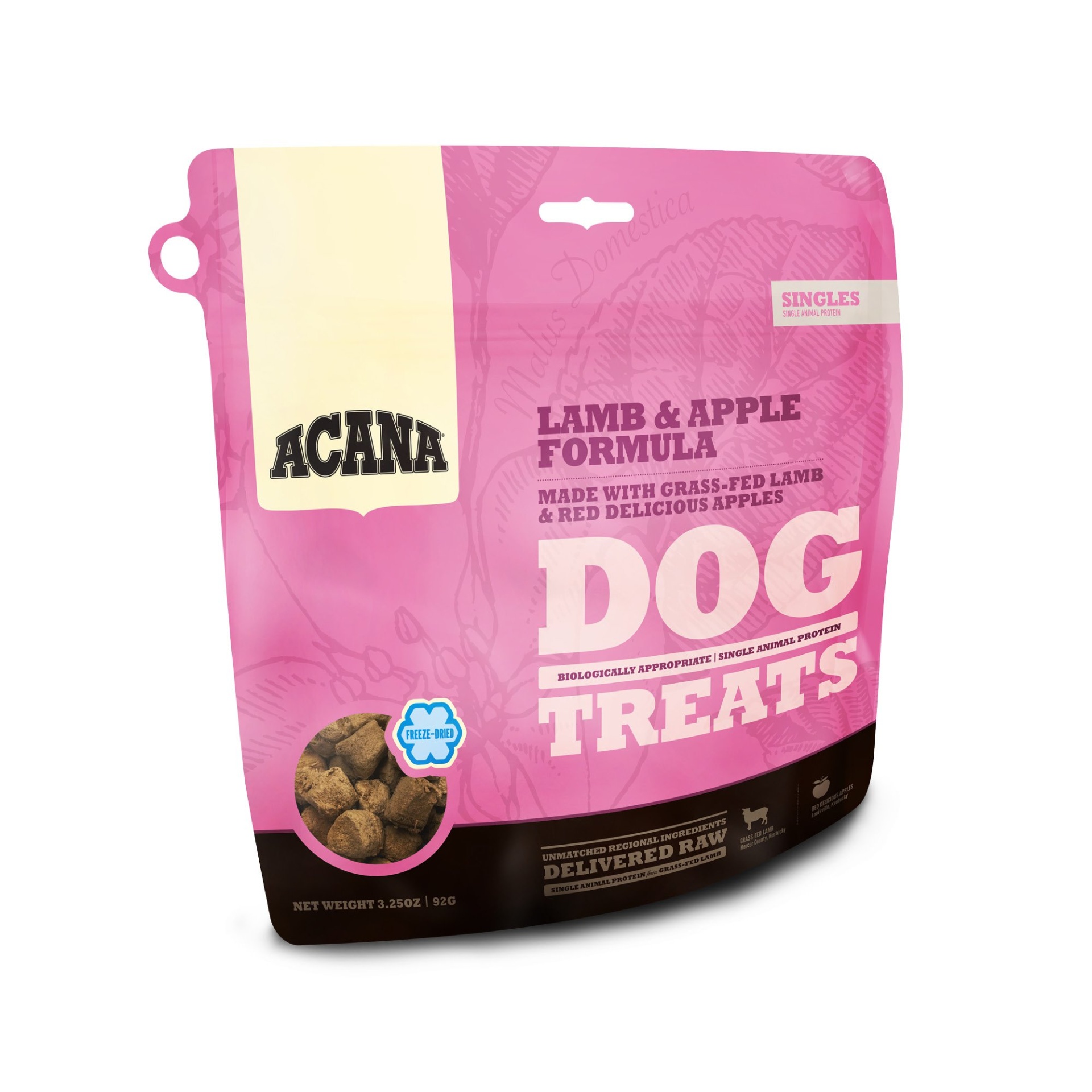 slide 1 of 1, ACANA Singles Freeze-Dried Lamb and Apple Dog Treats, 3.25 oz