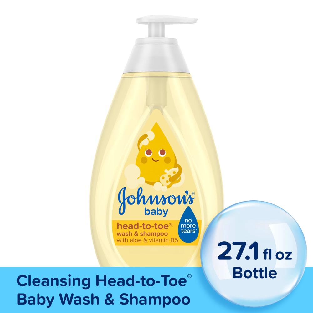 slide 1 of 6, Johnson's Head-To-Toe Gentle Baby Body Wash & Shampoo For Sensitive Skin - 27.1 fl oz, 27.1 fl oz