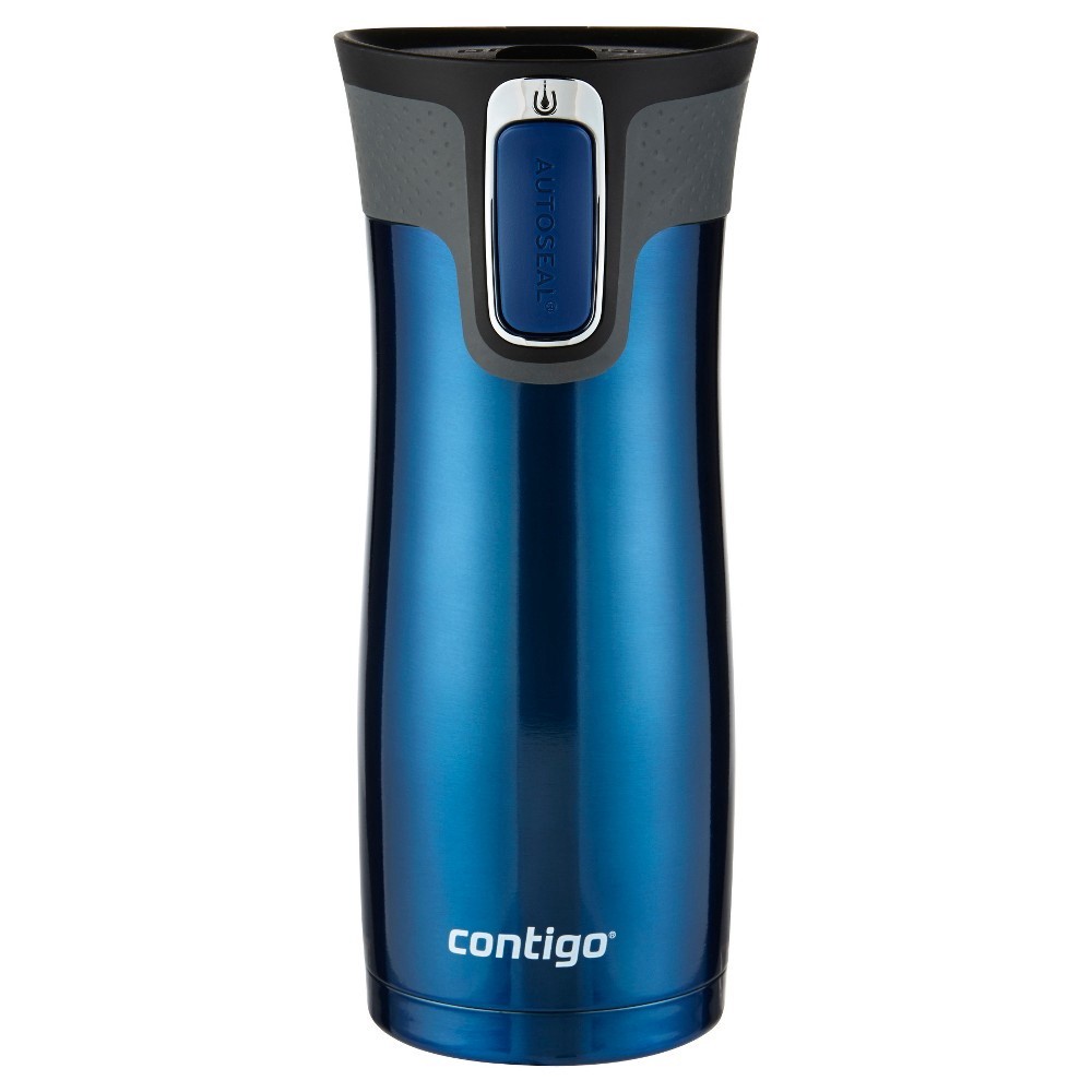 slide 2 of 3, Contigo West Loop Mug Vacuum insulated Blue/Silver, 2 ct