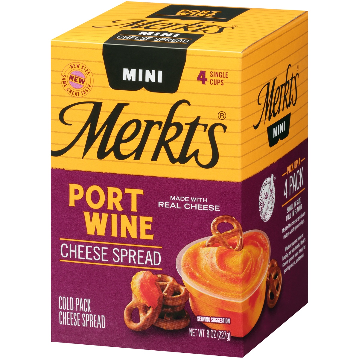 slide 3 of 8, Merkt's Mini Port Whine Cheese Spreads, 4 ct; 2 oz