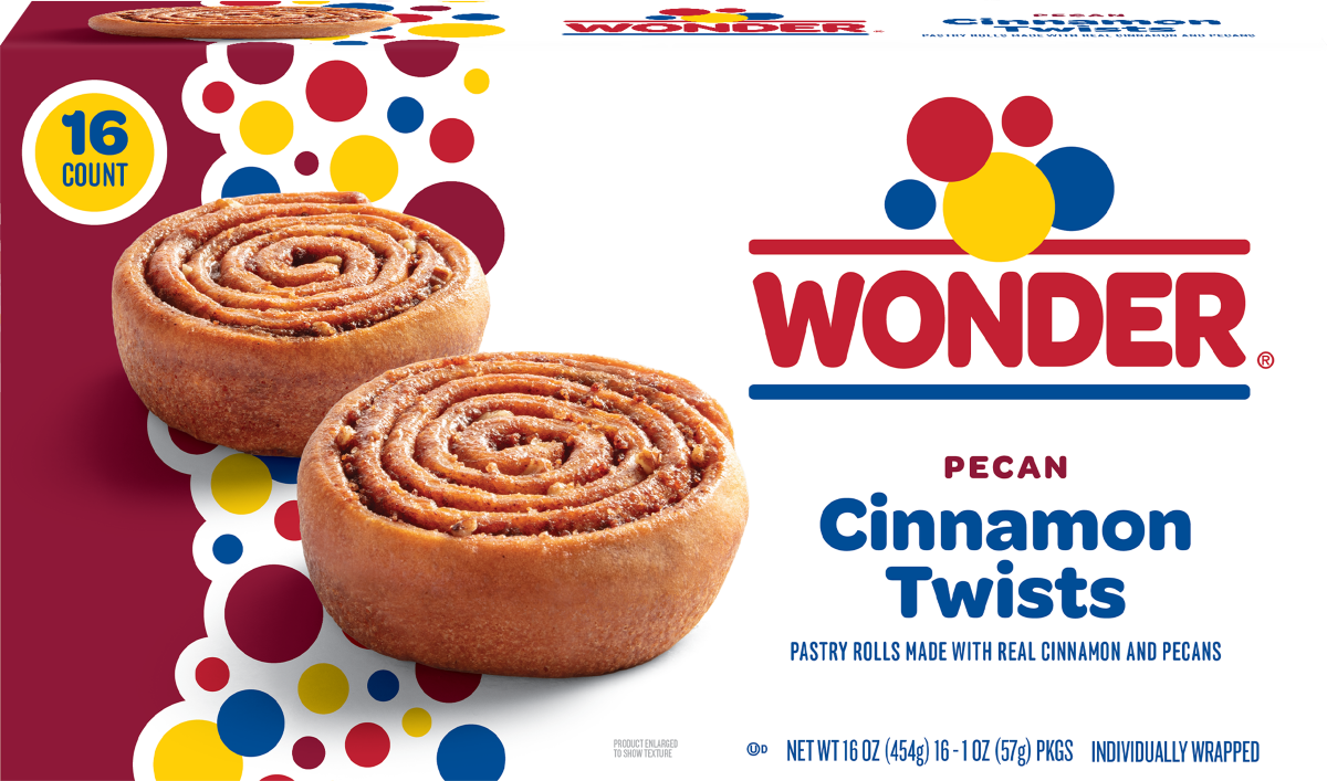 slide 1 of 1, Wonder Pecan Cinnamon Twists 16 - 1 oz Packages, 16 ct