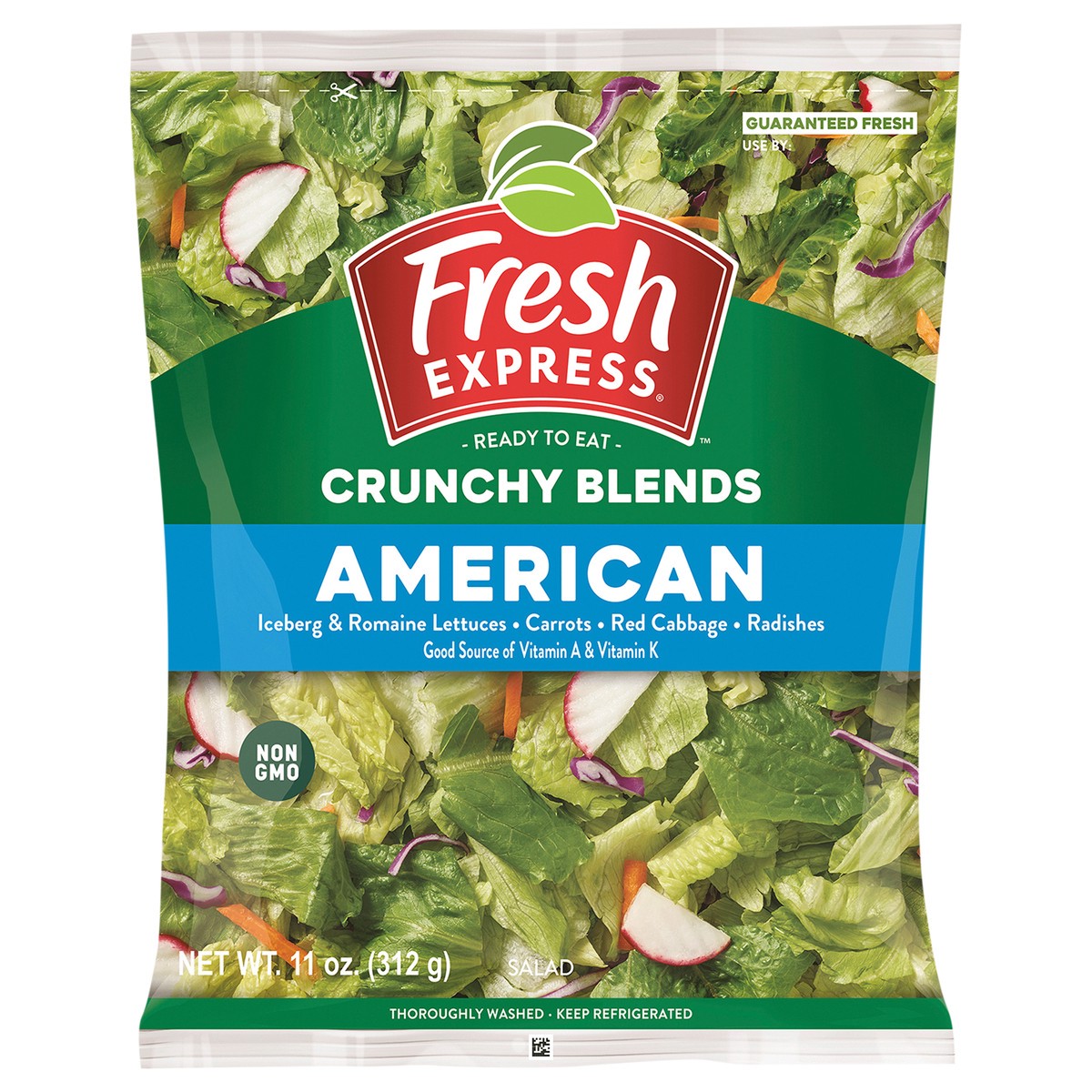 slide 1 of 9, Fresh Express Crunchy Blends American Salad 11 oz, 11 oz