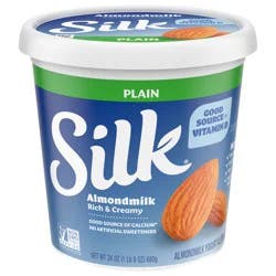 Silk Plain Dairy Free, Almond Milk Plant Based Yogurt Alternative, 24 OZ Tub
