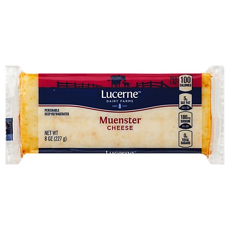 slide 1 of 1, Lucerne Dairy Farms Lucerne Cheese Muenster, 8 oz