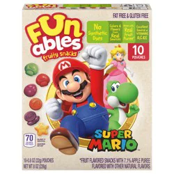 Funables Super Mario Fruit Snacks 10 - 0.8 oz Pouches