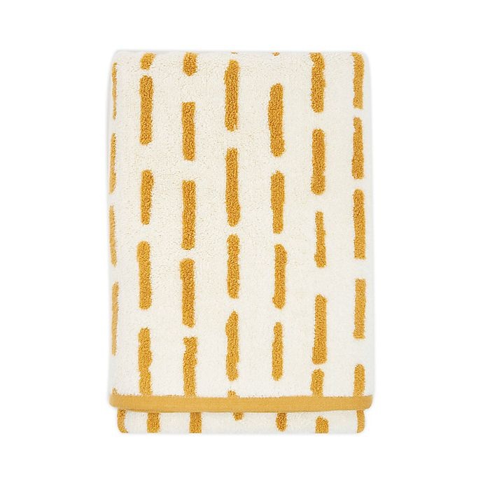 slide 1 of 2, Marmalade Kids Towel Gold Stripes Bath, 1 ct