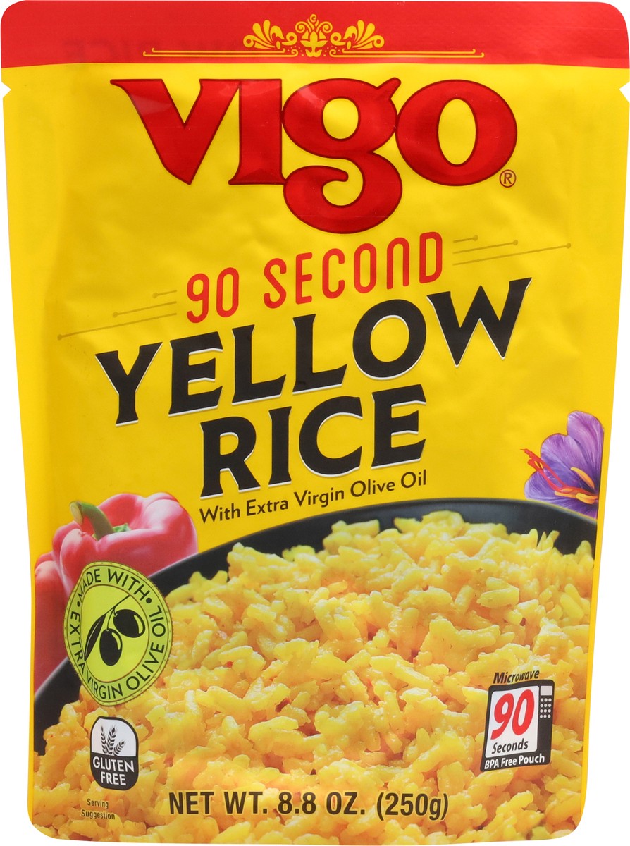 slide 6 of 14, Vigo 90 Second Yellow Rice with Extra Virgin Olive Oil 8.8 oz, 8.8 oz