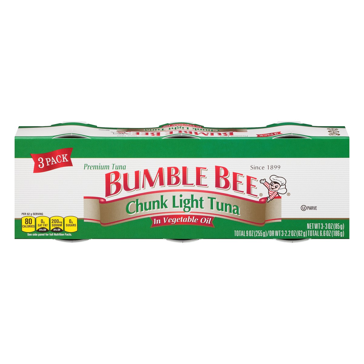 slide 6 of 11, Bumble Bee Chunk Light Tuna In Oil Cans, 1 ct