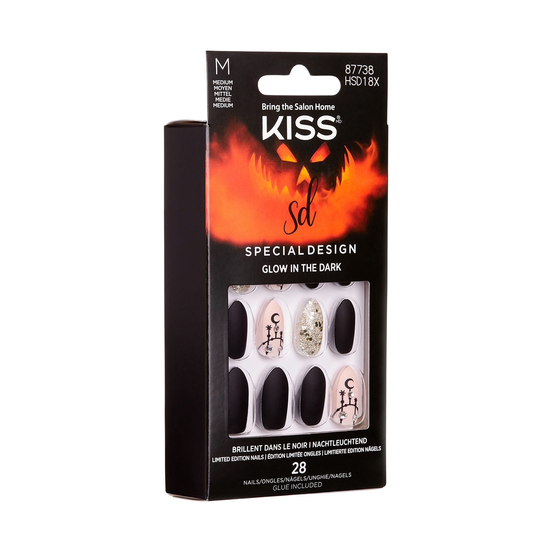 slide 5 of 5, KISS Halloween Special Design Nails, ‘Scary Skeletons'', 28 Count, 1 ct