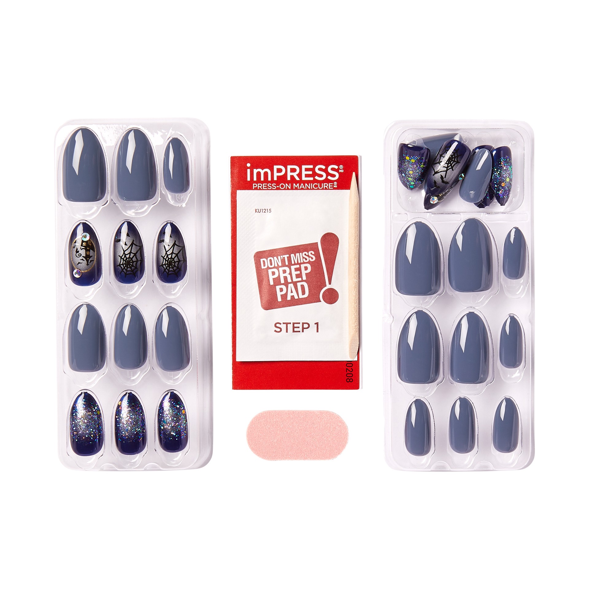 slide 4 of 5, imPRESS Halloween Press-on Nails, ‘Hallow-queen'', 30 Count, 1 ct