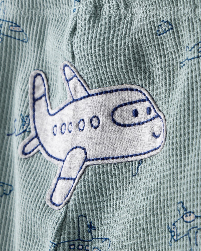 slide 5 of 5, Carter's Carters Baby Boy 3-Piece Airplane Print Long-Sleeve Bodysuit & Pant Set - Blue Green 12M, 3 pc