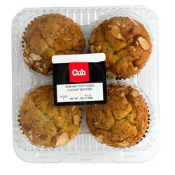 Gourmet 4Ct Almond Poppysd Muffin