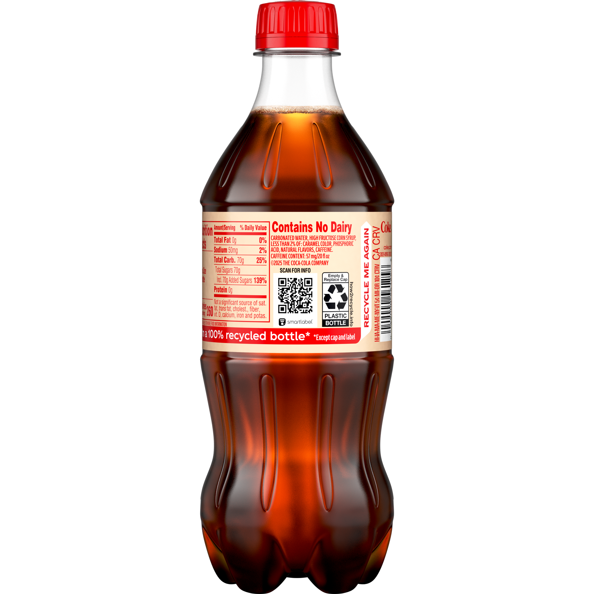 slide 5 of 5, Coca-Cola Holiday Creamy Vanilla Soda Soft Drink Bottle, 20 fl oz, 20 oz