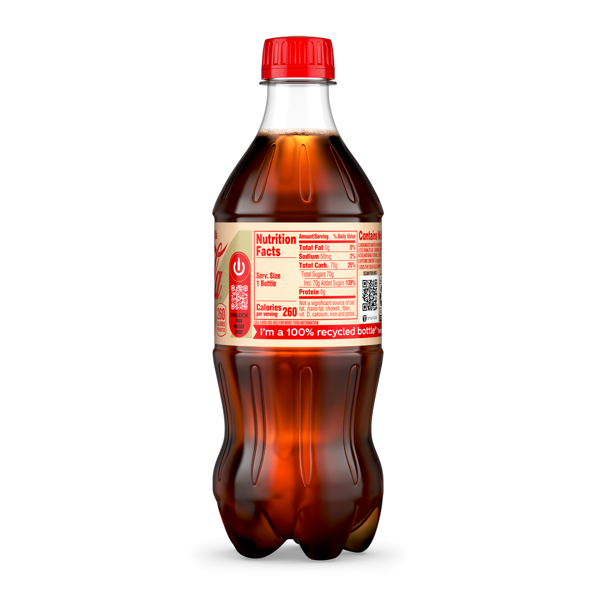 slide 3 of 5, Coca-Cola Holiday Creamy Vanilla Soda Soft Drink Bottle, 20 fl oz, 20 oz