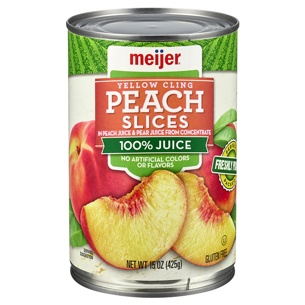 slide 1 of 3, Meijer Yellow Cling Peach Slices, 15 oz