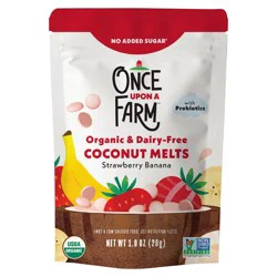 Once Upon a Farm Organic Coconut Melts, Strawberry Banana, 1oz