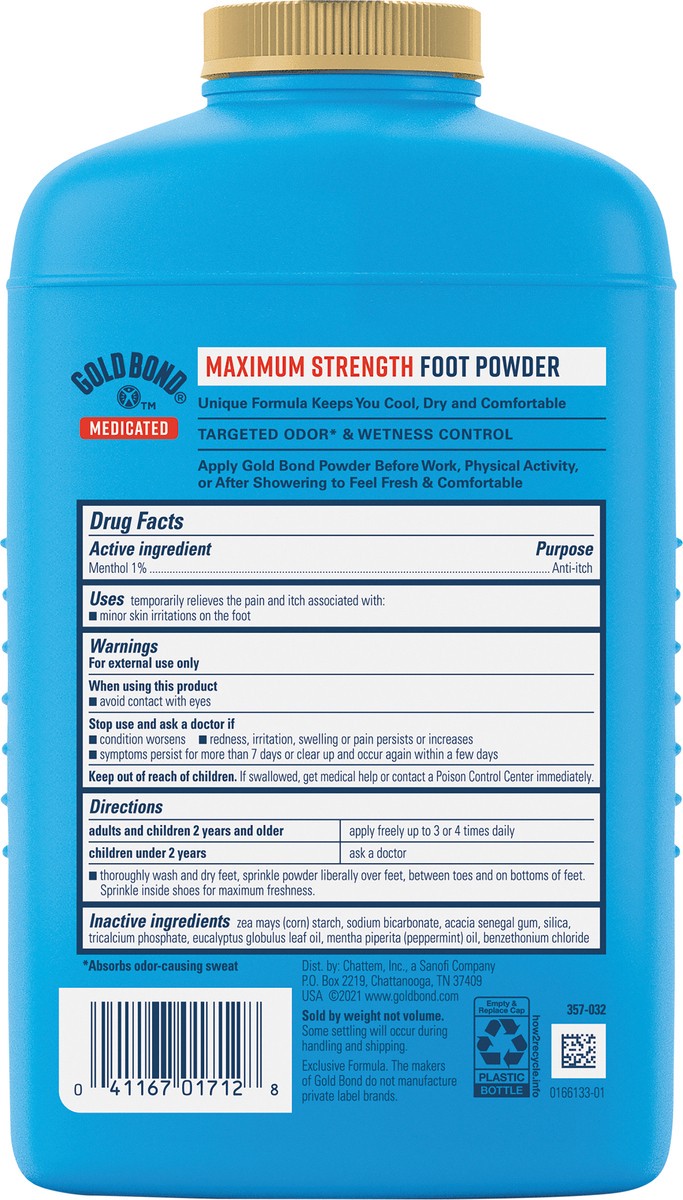 slide 4 of 6, Gold Bond Medicated Foot Powder 10 oz., 10 oz