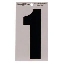 Hillman Black and Silver Reflective Adhesive Number 1