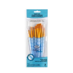 Royal & Langnickel Crafter's Choice Golden Taklon Angular Variety Brush Set