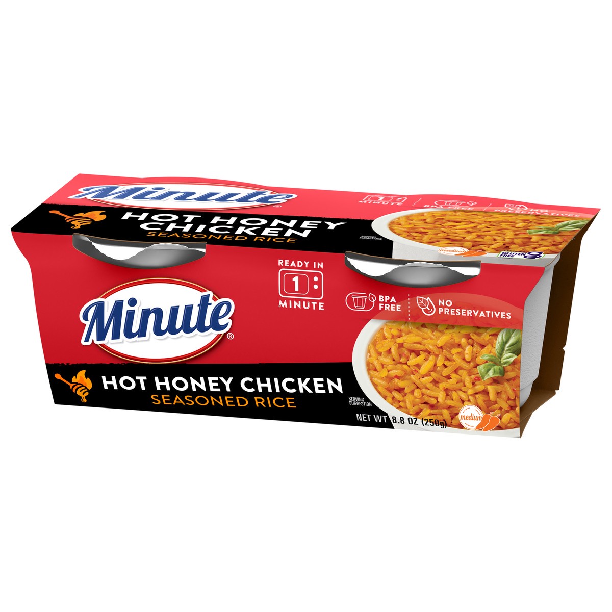 slide 4 of 12, Minute Hot Honey Chicken Seasoned Rice 8.8 oz, 8.8 oz