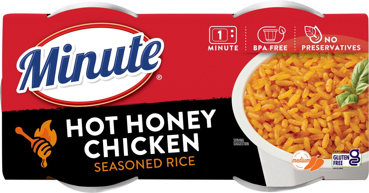 slide 11 of 12, Minute Hot Honey Chicken Seasoned Rice 8.8 oz, 8.8 oz