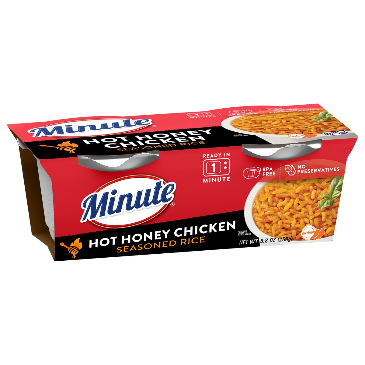 slide 5 of 12, Minute Hot Honey Chicken Seasoned Rice 8.8 oz, 8.8 oz