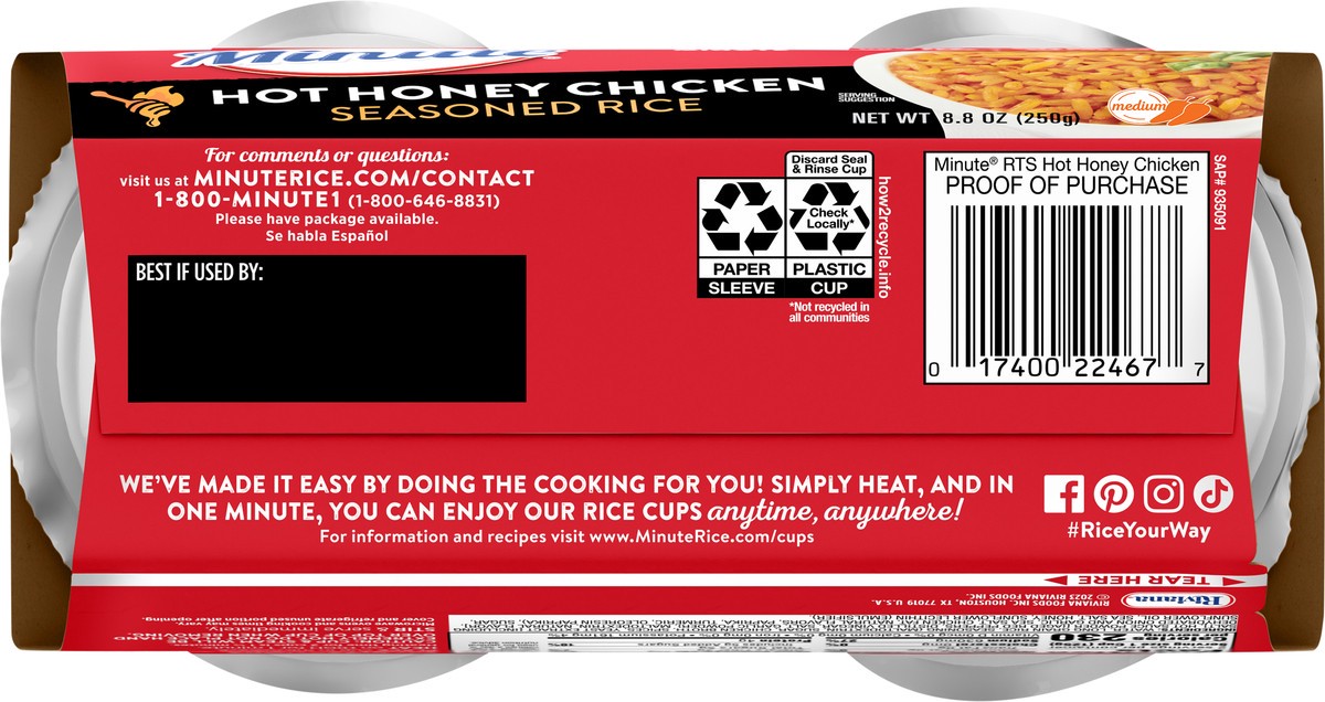 slide 8 of 12, Minute Hot Honey Chicken Seasoned Rice 8.8 oz, 8.8 oz