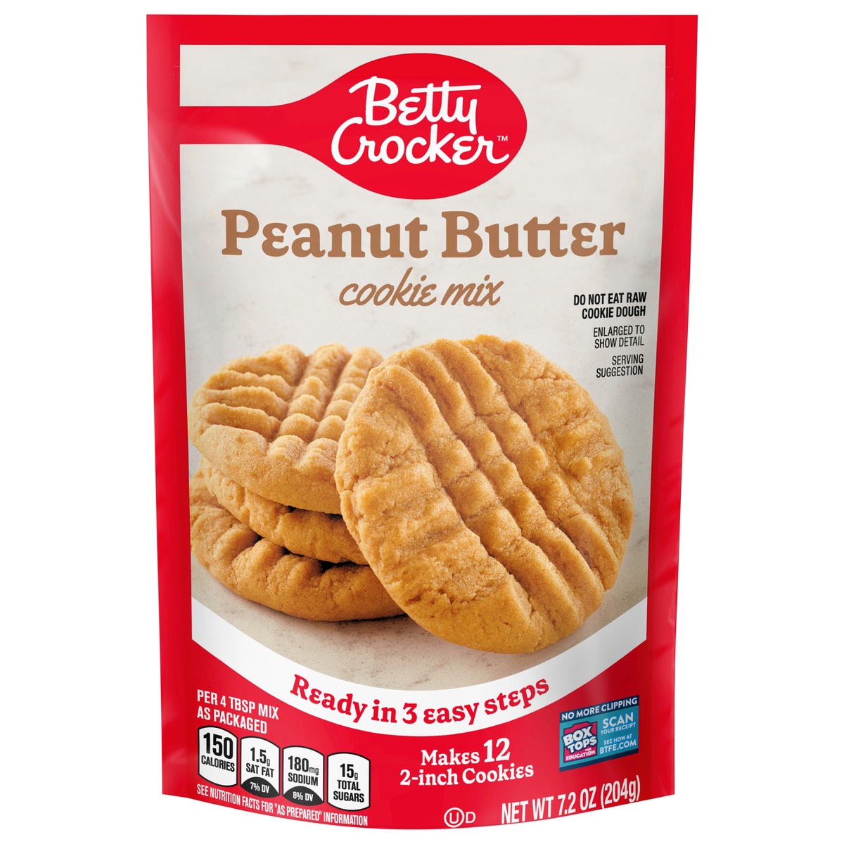 slide 1 of 1, Betty Crocker Peanut Butter Snack Size Cookie Mix 7.2 oz, 7.2 oz