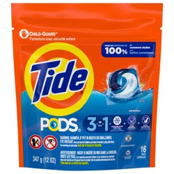 Tide Pods 3 in 1 Detergent 16 ea