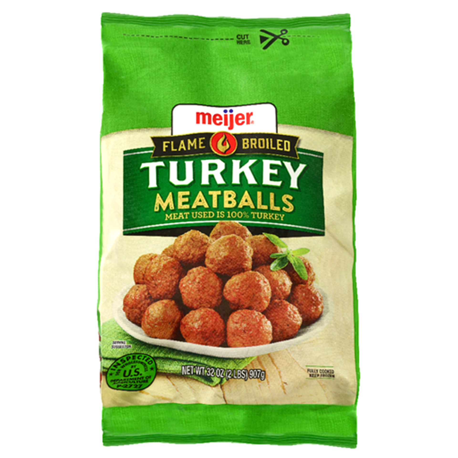 slide 1 of 1, Meijer Turkey Meatballs, 32 oz