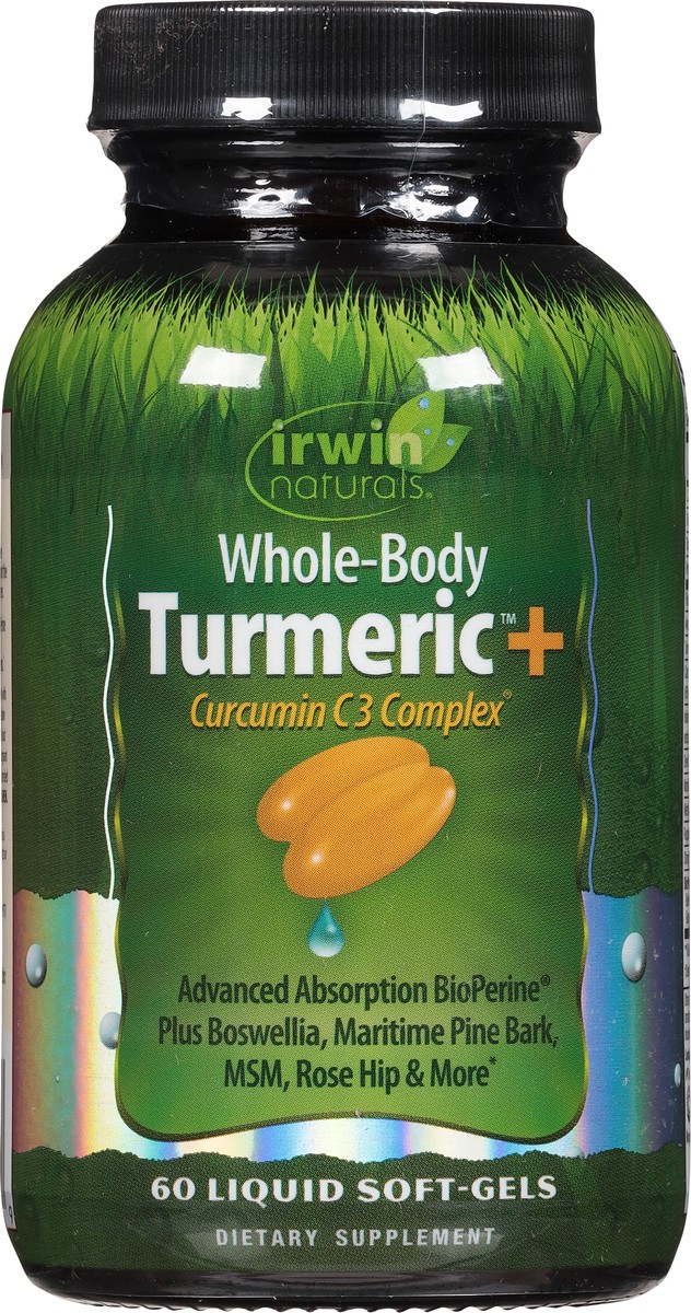 slide 7 of 12, Irwin Naturals Whole-Body Turmeric + Curcumin C3 Complex 60 Soft-Gels, 60 ct