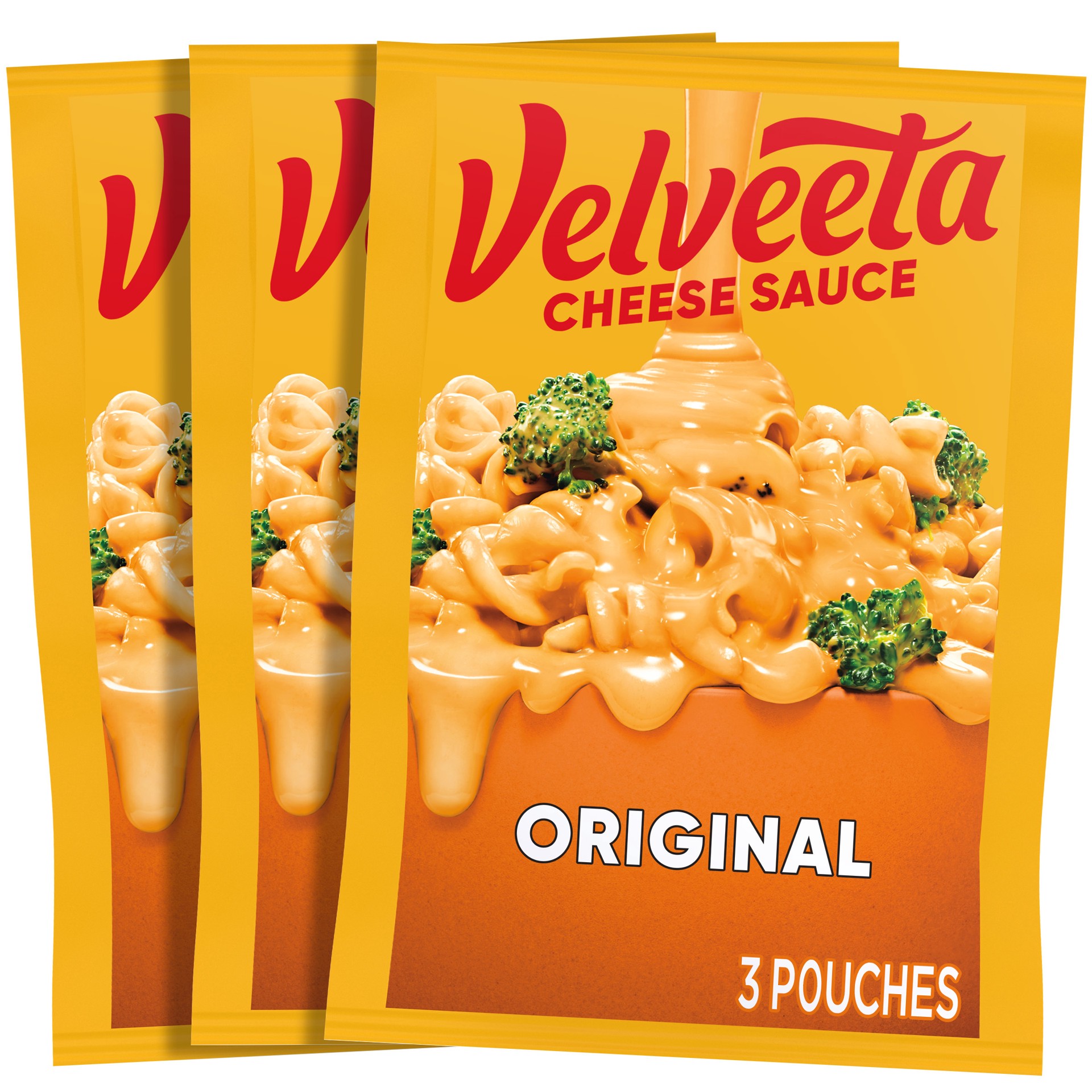 slide 1 of 5, Velveeta Original Cheese Sauce Pouches, 3 ct Box with 4 oz Pouches, 3 ct