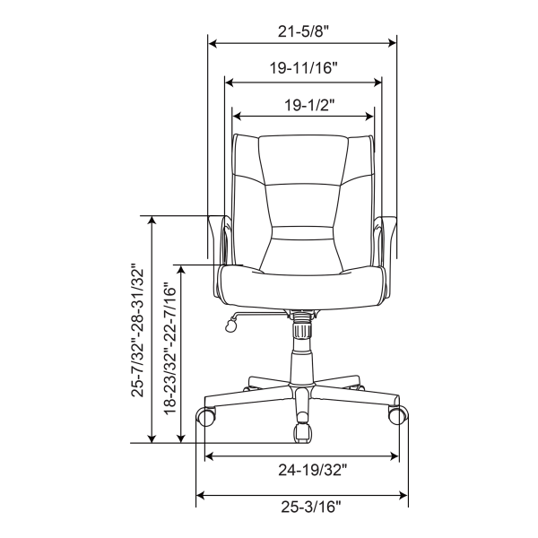 slide 8 of 10, Realspace Modern Comfort Verismo Bonded Leather High-Back Executive Chair, Black/Chrome, 1 ct