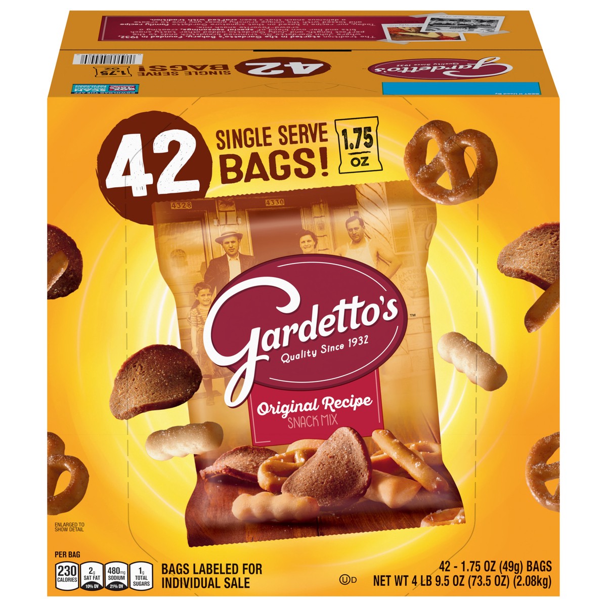 slide 1 of 8, Gardetto's Snack Party Mix, Original Recipe, Multipack Pub Mix Bags, 42 ct, 42 ct