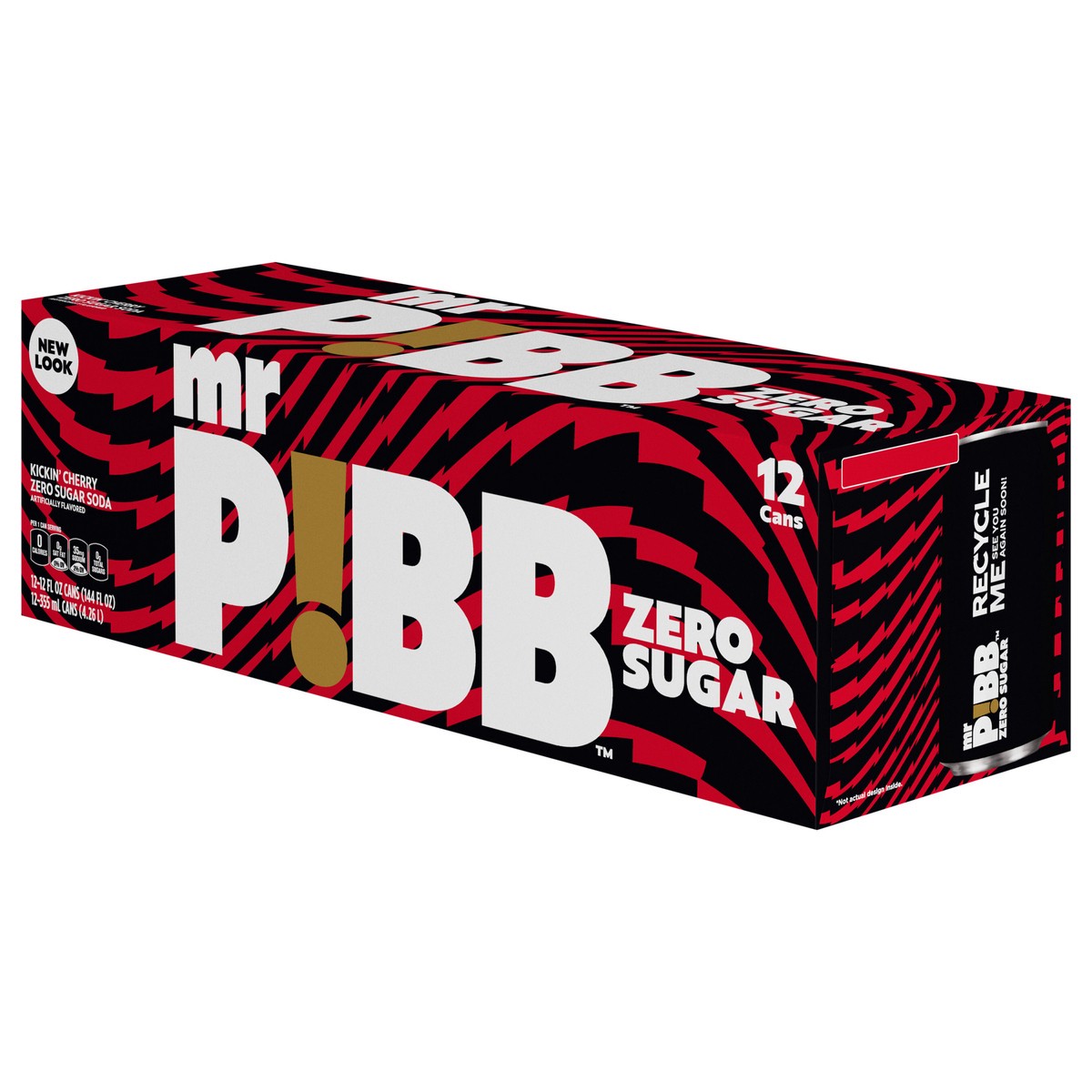 slide 2 of 4, Mr Pibb Zero 12/12oz, 144 oz
