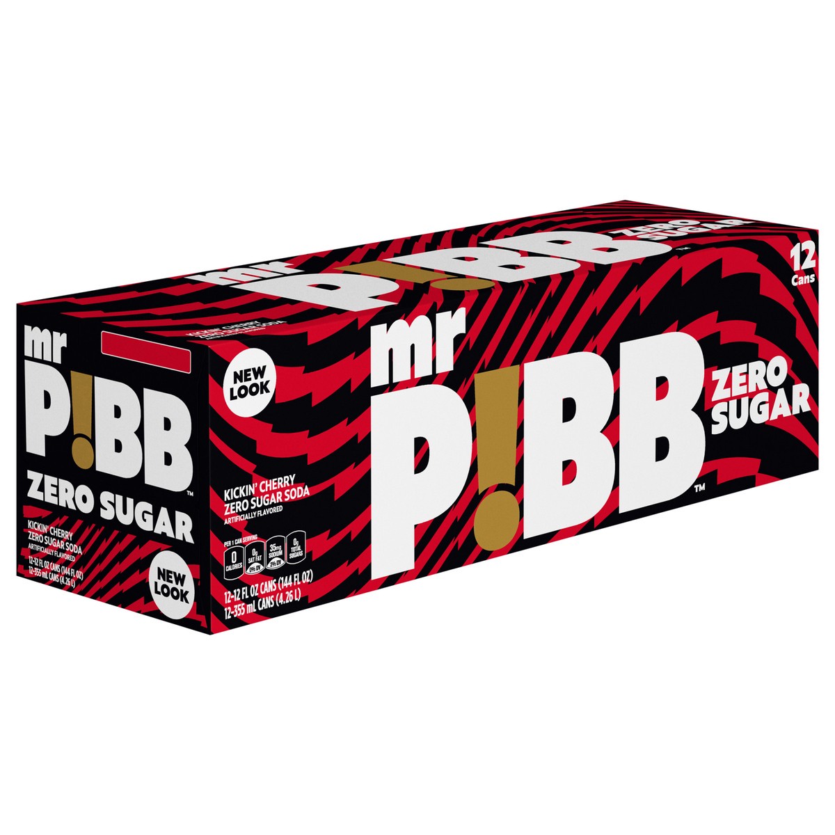 slide 3 of 4, Mr Pibb Zero 12/12oz, 144 oz