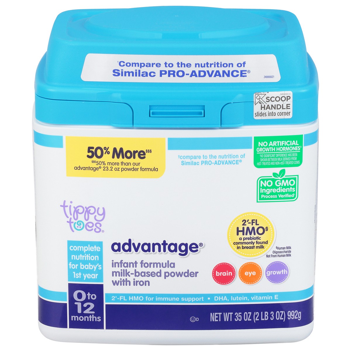 slide 1 of 14, Tippy Toes Milk-Based Powder With Iron Advantage Infant Formula 35 oz, 35 oz