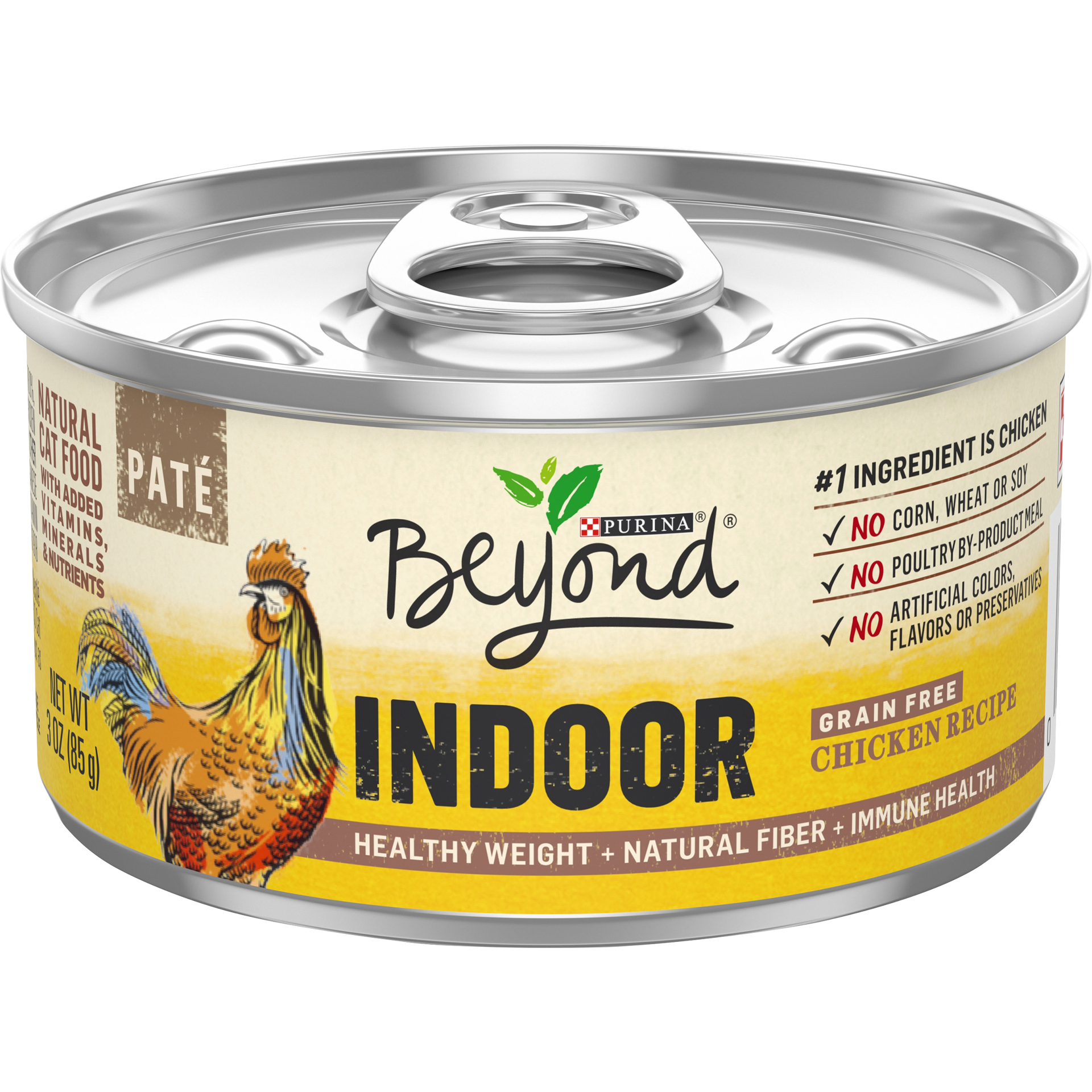 slide 1 of 2, Purina Beyond Indoor Natural Grain Free Chicken Recipe Adult Dry Cat Food, 3 oz