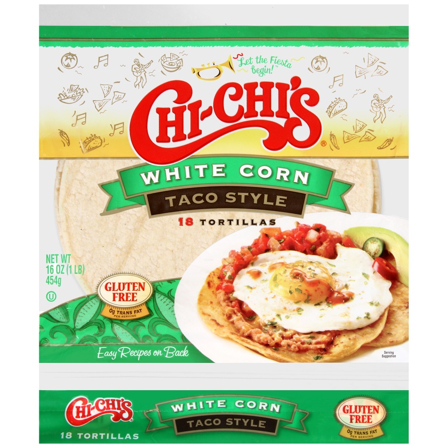 slide 1 of 6, Chi-chi's Chips & Tortillas White Corn Taco Style Tortillas, 18 ct; 16 oz