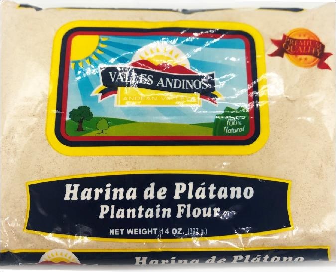 slide 1 of 1, Valles Andinos Va Harina De Platano, 14 oz