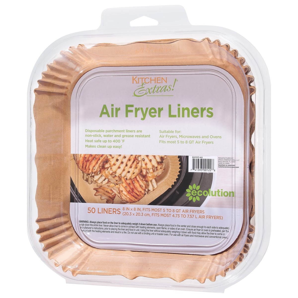 slide 10 of 11, Ecolution Air Fryer Liners 50 ea, 1 ct