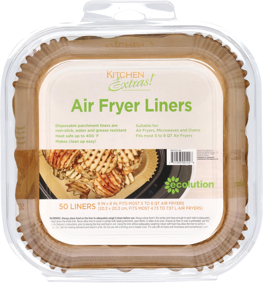 slide 2 of 11, Ecolution Air Fryer Liners 50 ea, 1 ct