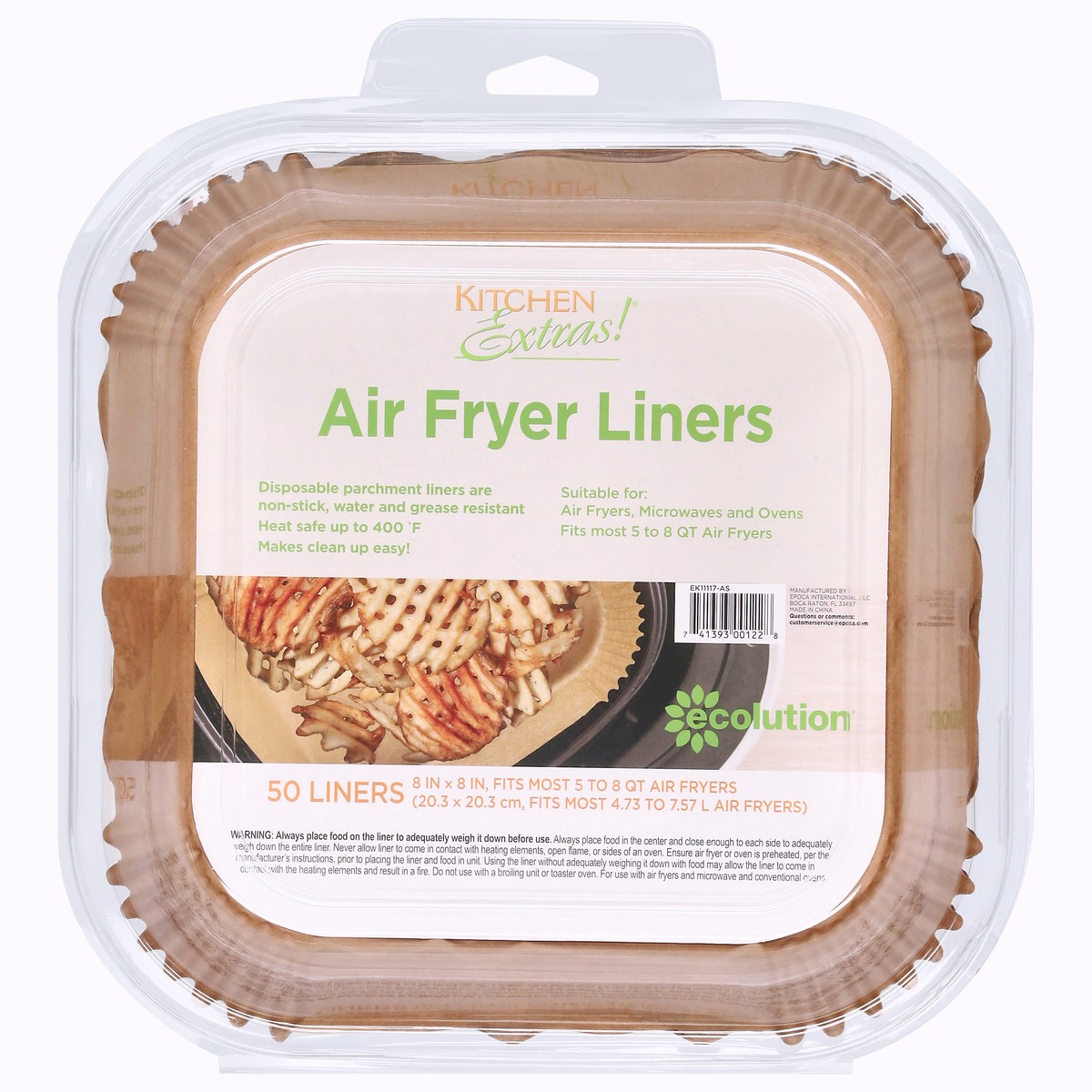 slide 5 of 11, Ecolution Air Fryer Liners 50 ea, 1 ct