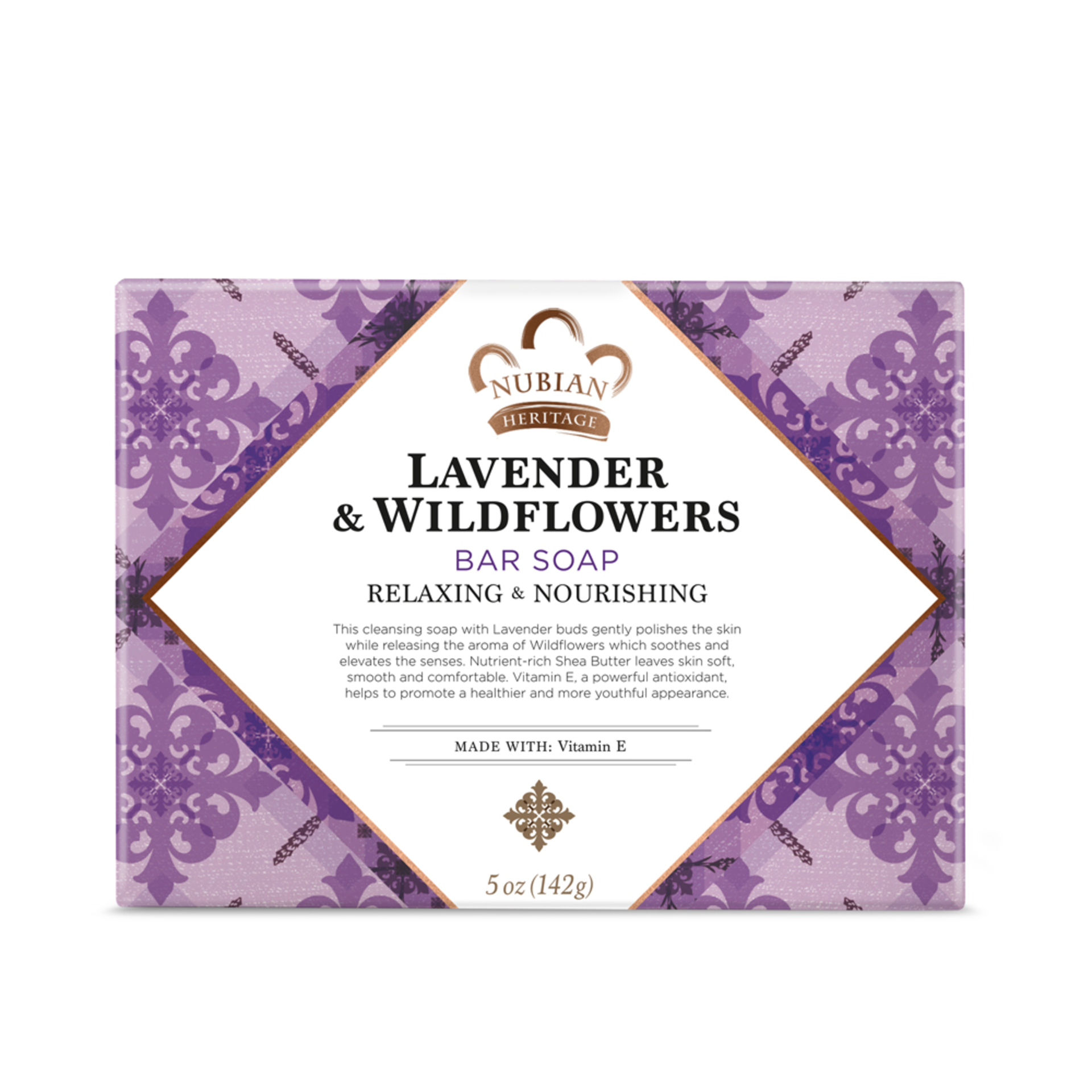 slide 1 of 3, Nubian Heritage Lavender Wildflowes Bar Relaxing/Nourishing, 5 OZ, 5 oz