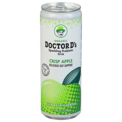 Doctor D's Organic Crisp Apple Sparkling Probiotic Drink 12 fl oz