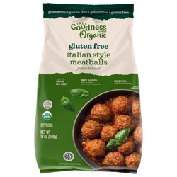 True Goodness Organic Flame Broiled Italian Style Meatballs, 12 oz