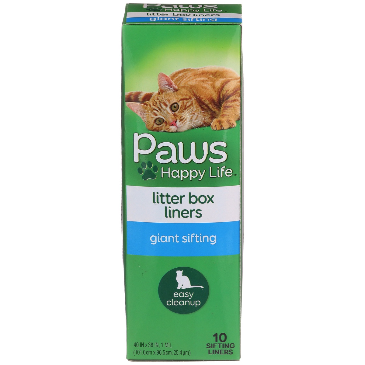 slide 1 of 1, Paws Happy Life Giant Sifting Litter Box Liners, 10 ct