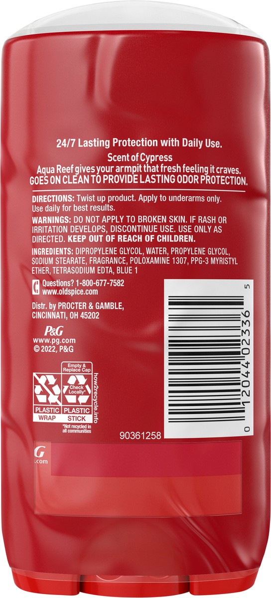 slide 2 of 3, Old Spice Men's Aluminum-Free Deodorant, Aqua Reef, 3.0oz Twin Pack, 2 ct