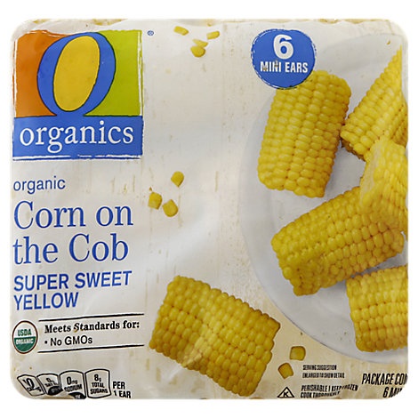 slide 1 of 1, O Organics Organic Mini Corn On The Cob, 6 ct