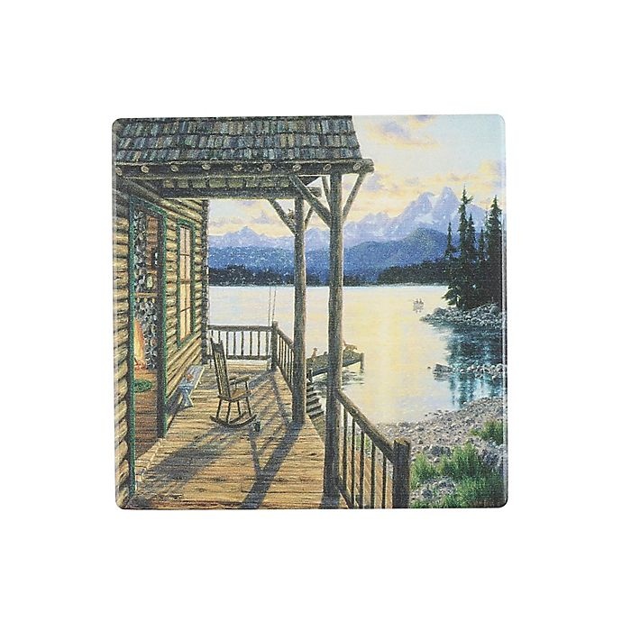 slide 1 of 1, Thirstystone Occasions Mountain Lake Retreat Square Coaster, 1 ct